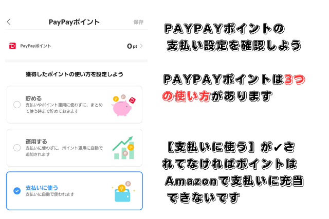 amazonで決済できるPAYPAY残高の種類2